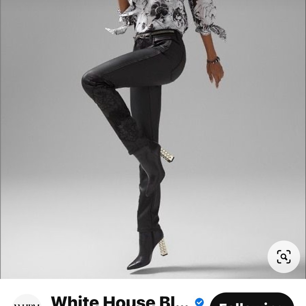 WHBM coated and lace denim.  New with tags.  Never worn.  i love offers